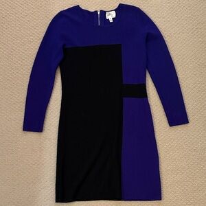 Milly Long Sleeve Purple and Black Dress